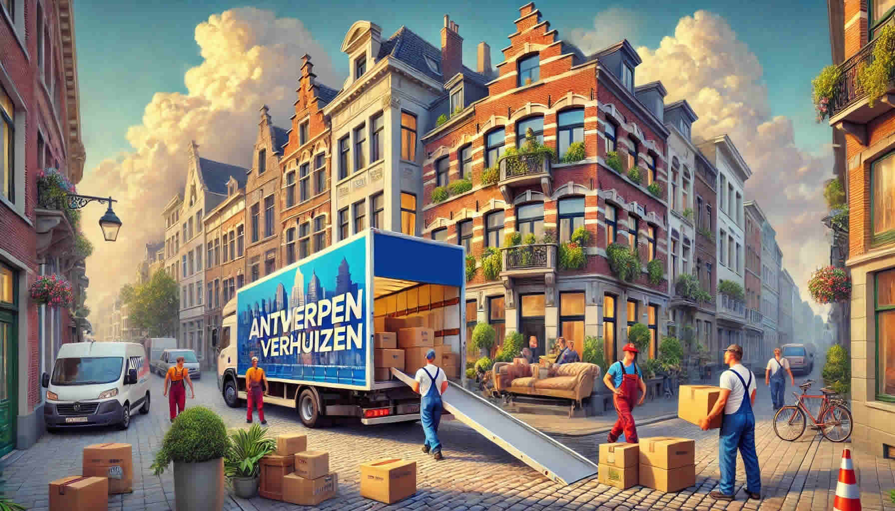 Antwerpen Verhuizen vibrant truck photo