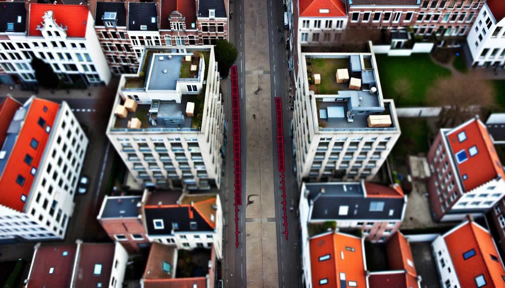 Map of Antwerp showing how distance between two addresses affects moving prices