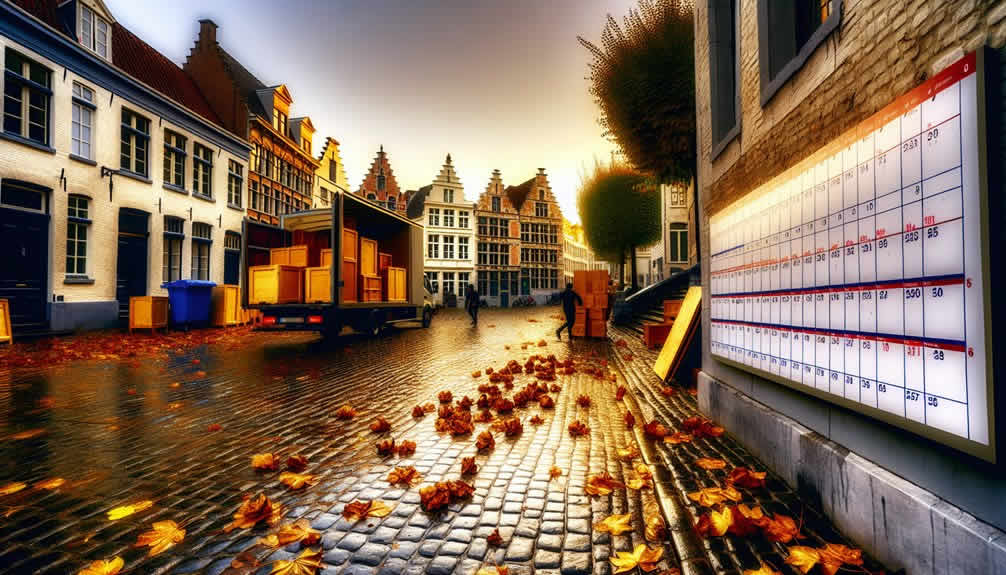 Professional movers packing and assembling furniture as additional moving services in Antwerp