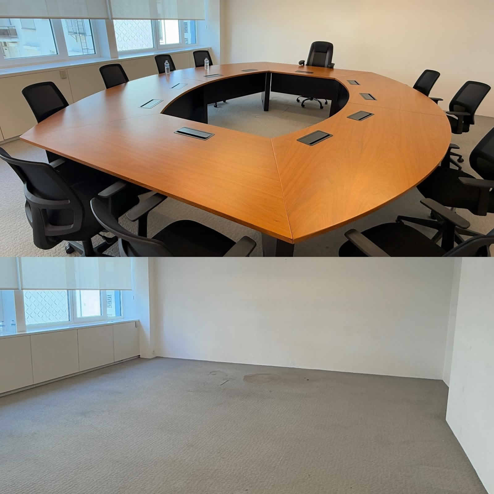 Voor en na kantoor ontruiming in Antwerpen – grote kantoorruimte volledig leeggemaakt