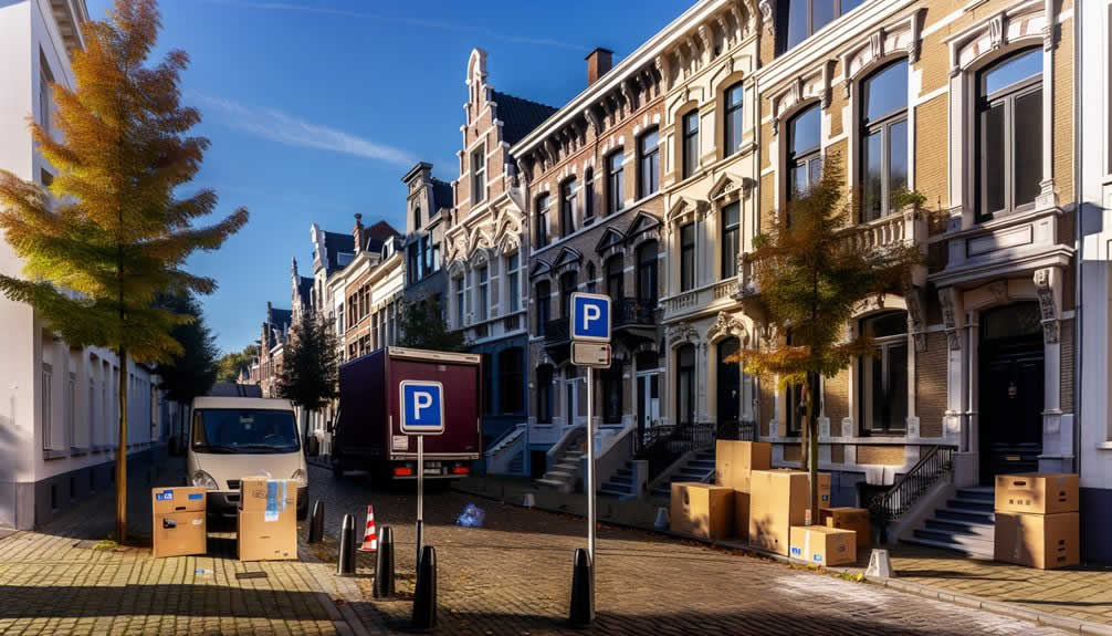Parkeerverbod en parkeerregels tijdens verhuizen in Berchem Antwerpen