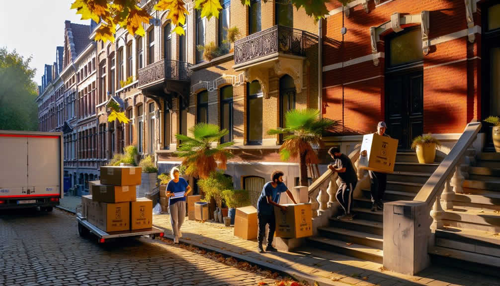 Verhuizen Berchem appartement met smalle trap of beperkte doorgang